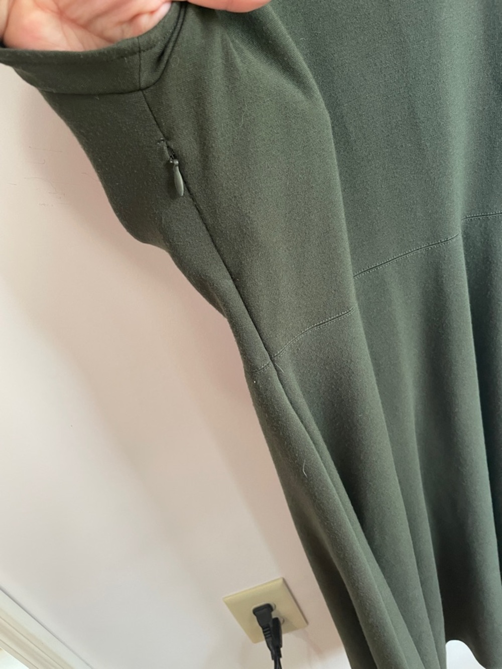 Trashy Diva by Candace Gwinn Olive Green V-Neck Cap Sleeve Midi Jenny Dress Sz 4 - Picture 10 of 12
